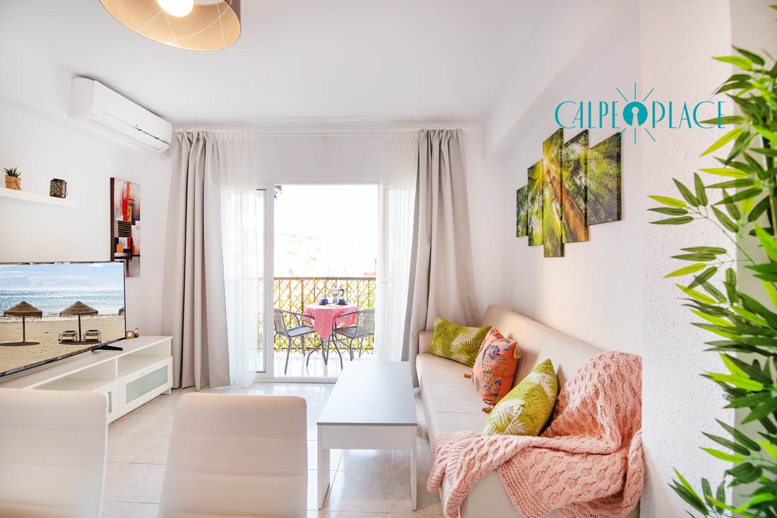 Rincón del salón con las plantas y la ventana